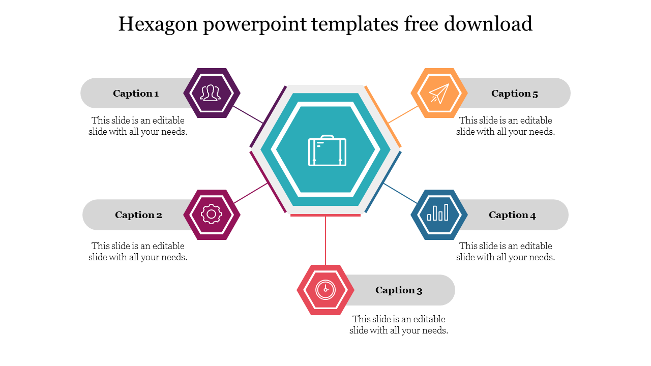 Free - Multicolor Hexagon PowerPoint Templates Free Download
